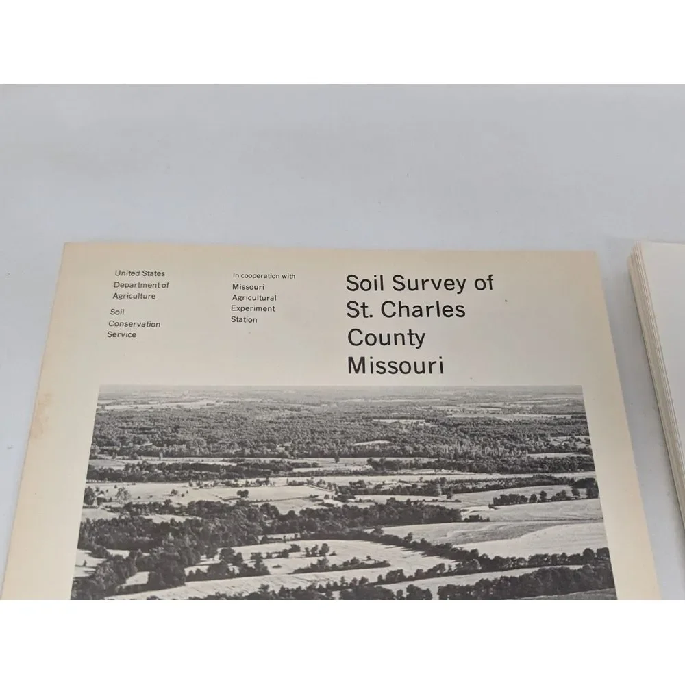 Vintage Book Department Agriculture 1982 Soil Survey & Maps St Charles Missouri‎